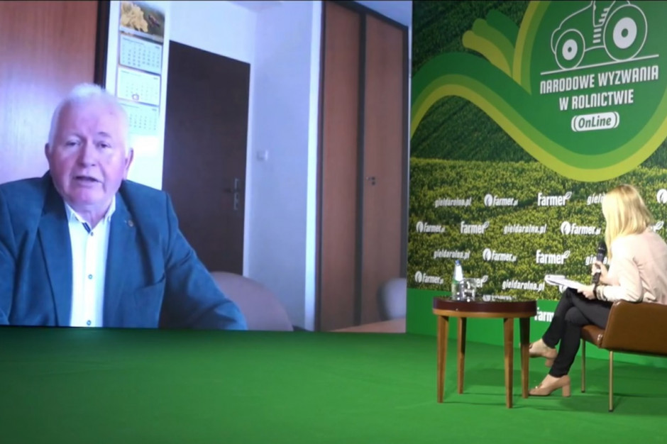 Prof. Marek Mrówczyński podczas tegorocznych Narodowych Wyzwań w Rolnictwie Online Fot. farmer.pl
