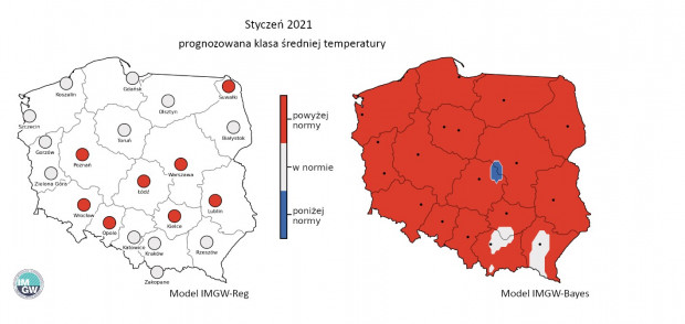 styczeń prognoza temperatury