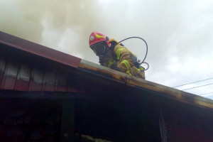 Strażacy gasili pożar w Wieltonie