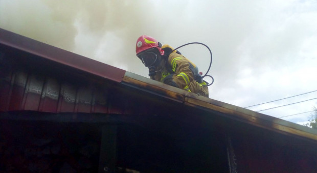 Strażacy gasili pożar w Wieltonie