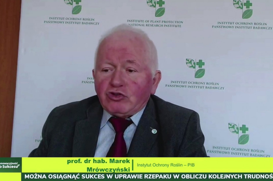 Prof. Marek Mrówczyński, dyrektor IOR PIB w Poznaniu podczas swojego wystąpienia na Konferencji PIdS Online; Fot. farmer.pl