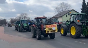 Dostawcy mleka protestowali przed siedzibą OSM w Kole