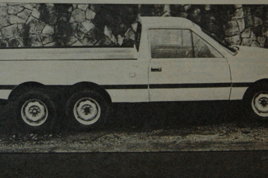 Prototyp Poloneza pick-up z kołami tandem, fot. archiwum Farmer
