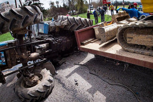 Przy traktorze odpadło koło - zginął kierowca