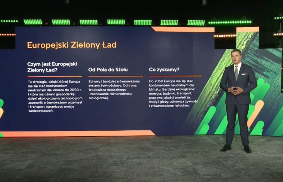 O Europejskim Zielonym Ładzie i wpływie tych założeń na polskie rolnictwo oraz strategię firmy mówił Wojciech Babski, Prezes Zarządu Ciech Sarzyna i szef biznesu AGRO w Grupie Ciech Fot. AK
