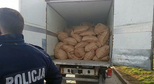 Policjanci przejęli blisko 17 ton nielegalnego tytoniu