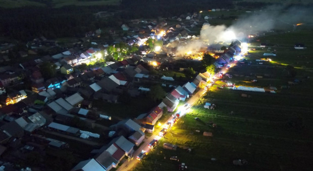 Wielki pożar we wsi Nowa Biała - 100 osób bez dachu nad głową