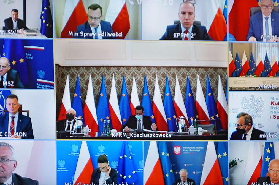 Posiedzenie Rady Ministrów online (fot. MRiRW)