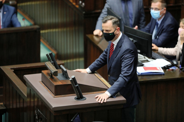 Wiceszef sejmowej komisji rolnictwa Kazimierz Gwiazdowski (PiS) ocenił, że inicjatywa PSL jest bezpodstawna, PAP/Wojciech Olkuśnik PSL zapowiedział wniosek o wotum nieufności wobec ministra rolnictwa