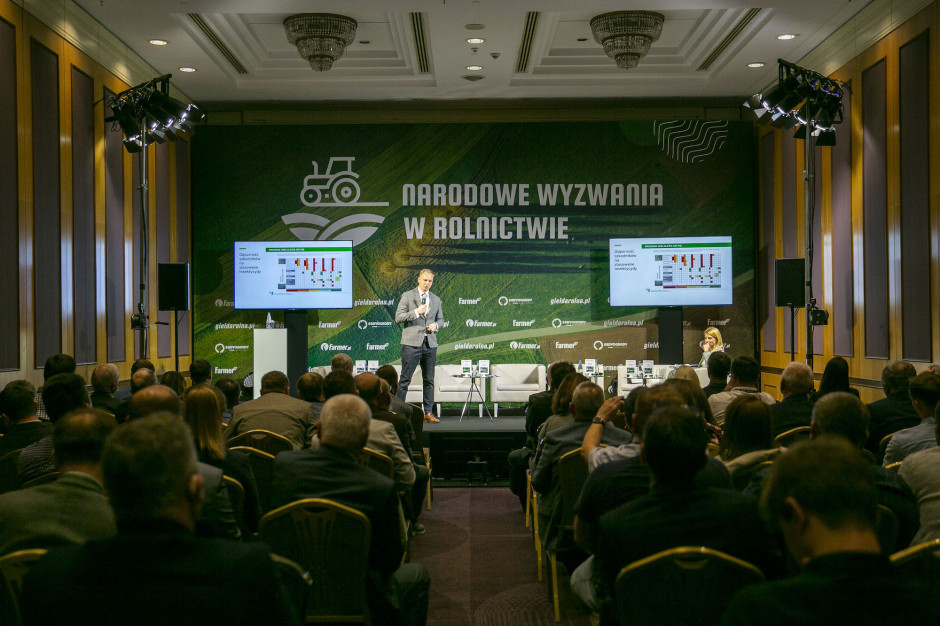 Dr hab. inż. Łukasz Sobiech z UP w Poznaniu podczas konferencji Narodowe Wyzwania w Rolnictwie, fot. PTWP