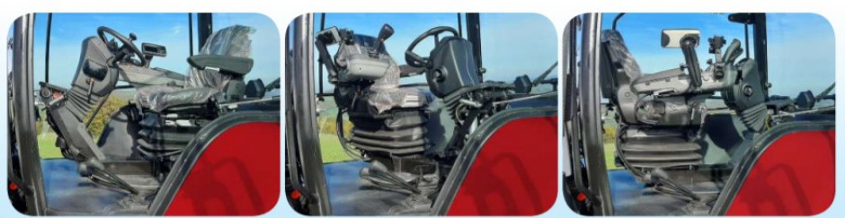 Fotel operatora wraz z deską rozdzielczą może być odwrócony o 180 stopni fot. BM Tractors