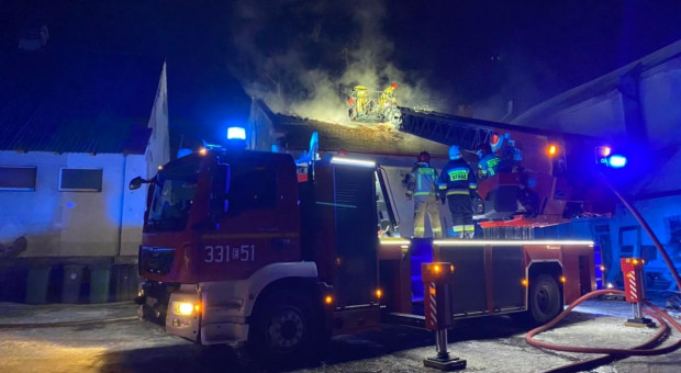 Pożar w stadninie ogierów w Bogusławicach