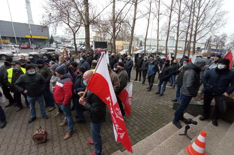 Cena skupu buraków musi być jasna - żądali protestujący we Wrocławiu. fot. Adam Ładowski