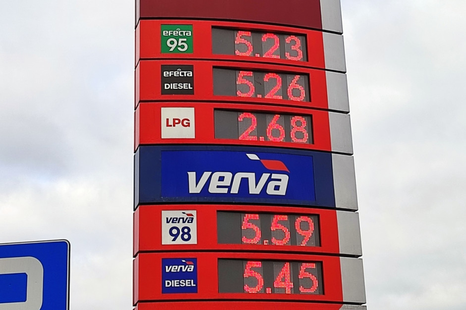 Ceny ON na stacjach paliwowych oscylują dzisiaj w granicach 5,20-5,30 zł/l, fot.Joanna Hołownia
