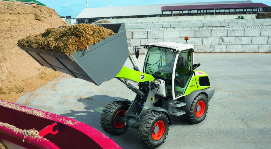 Claas Torion 530 o mocy 46 KM to nowy podstawowy model w klasie kompaktowych ładowarek kołowych dla rolnictwa. Także Torion 535 i Torion 639 otrzymują większą moc silnika, fot, mat. prasowe