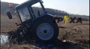 Ukraina: traktor wyleciał w powietrze na minie