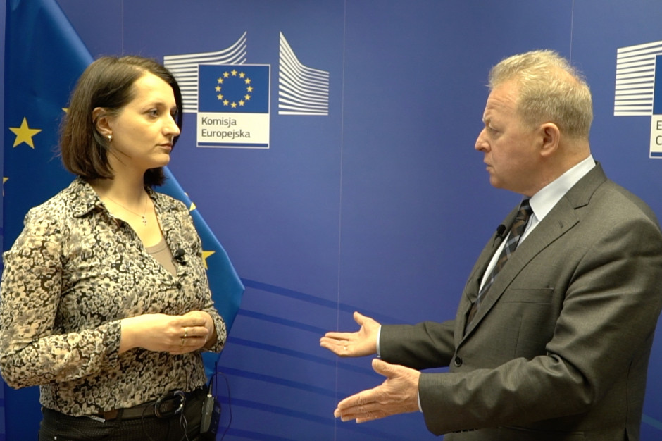 Janusz Wojciechowski komisarz ds. rolnictwa UE mówi o KPS, wojnie w Ukrainie ale i konieczności zatrzymania likwidacji gospodarstw hodowlanych. fot. PTWP