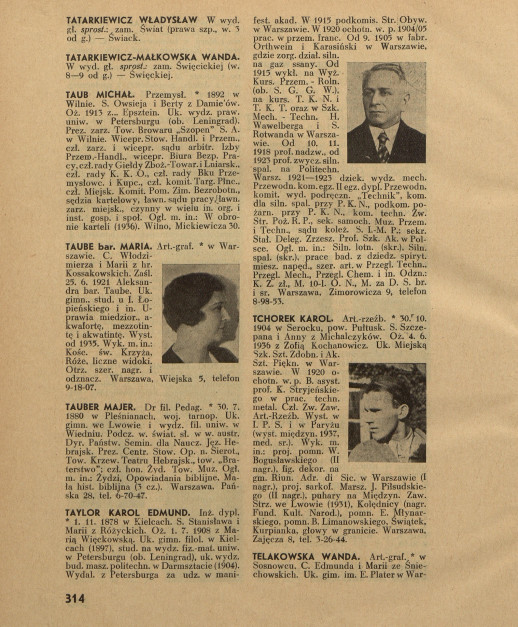 Notatka na temat Karola Taylora w spisie ważnych osób w kraju, fot. Biblioteka Narodowa