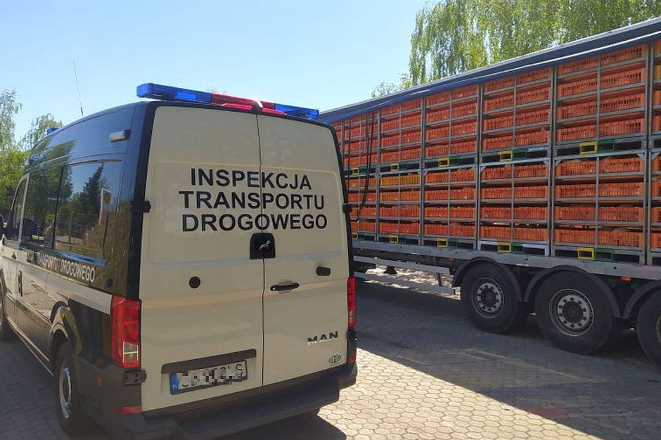 Transport drobiu został wstrzymany, dopóki nie przybył przeszkolony kierowca, Foto: WITD Bydgoszcz