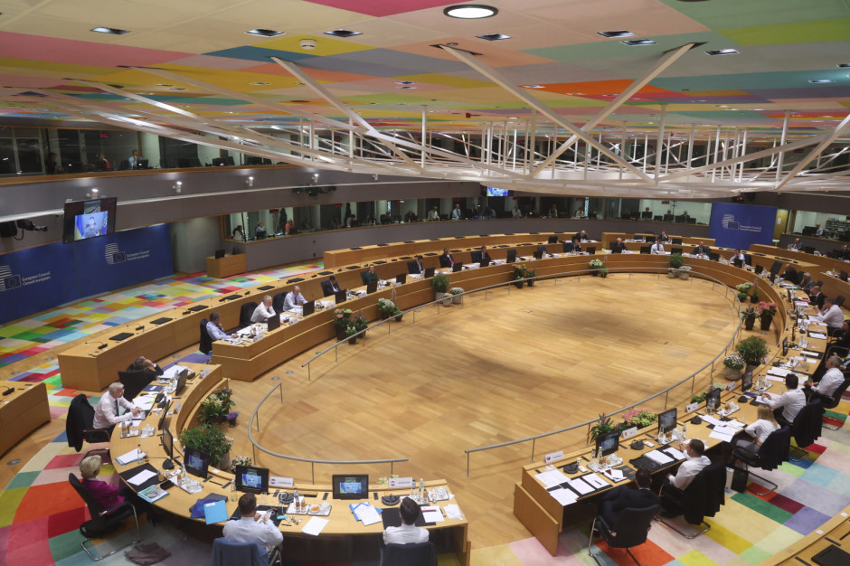 Rada Europejska, nadzwyczajne spotkanie w Belgii, 30 maja 2022 r., fot. PAP/EPA/KENZO TRIBOUILLARD / POOL