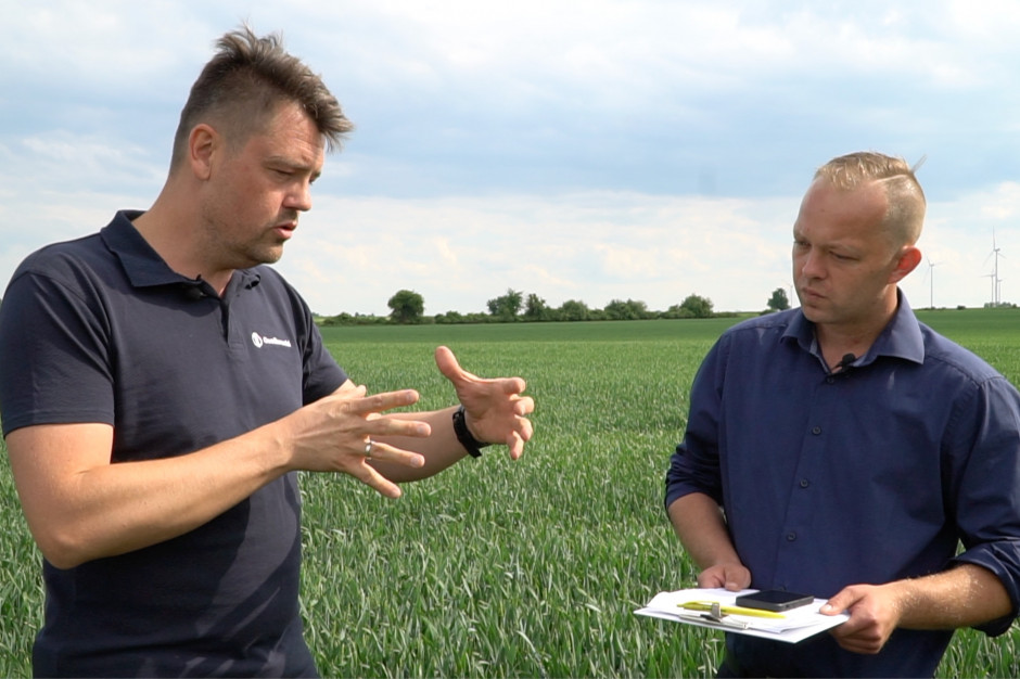 O ochronie zbóż ozimych rozmawialiśmy z Marcinem Kaczmarkiem (z lewej)