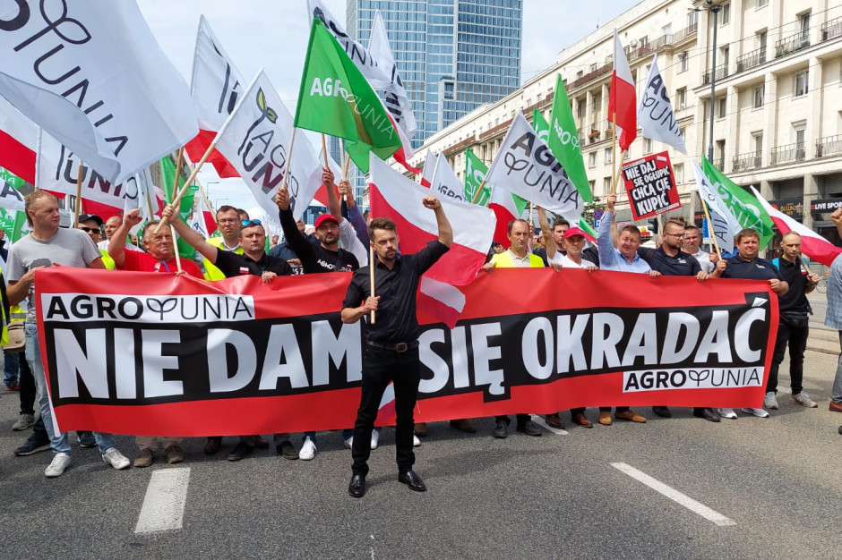 Rolnicy protestują w Warszawie, fot. A.Troska