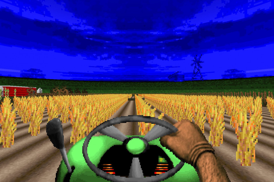 Doom na ekranie ciągnika marki John Deere to specjalna wersja rolnicza stworzona przez Skelemom, fot. Sick Codes