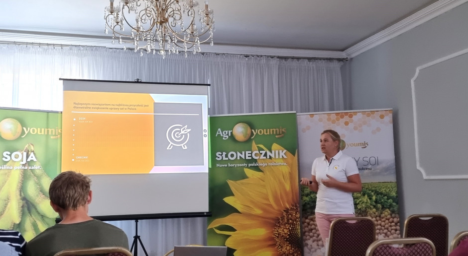 Perspektywy na krajowym rynku uprawy soi, prezentowała Emilia Fink-Podyma, wiceprezes Stowarzyszenia Polska Soja, fot.KM