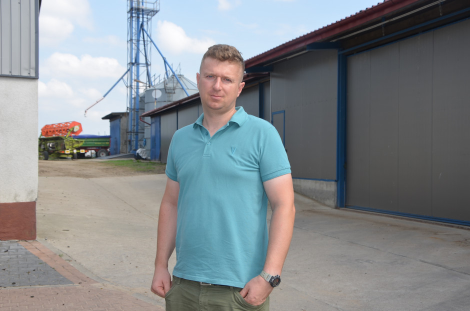 Łukasz Pergoł wymienia kwalifikowany materiał siewny co dwa lata, fot. M. Tyszka