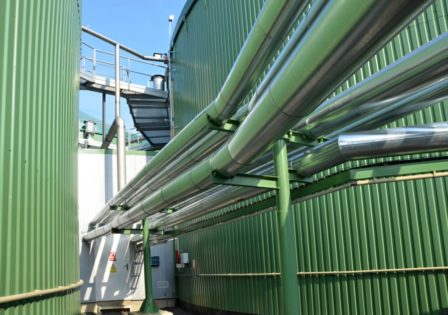 Installation expérimentale de biogaz incluse dans le système de chauffage