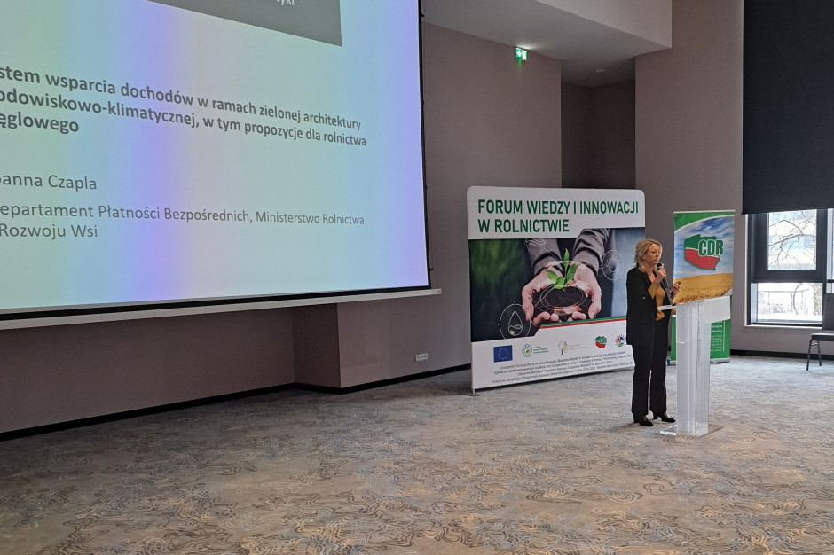 Joanna Czapla z MRiRW podczas VII Forum Wiedzy i Innowacji w Rolnictwie, fot. M. Tyszka