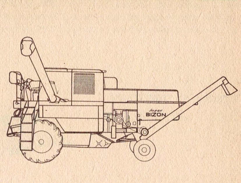 Bizon Z056 fabrycznie przystosowany do zbioru plew, fot. Informator Agromy 1979