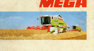 Claas Mega w folderze reklamowym z lat 90-tych