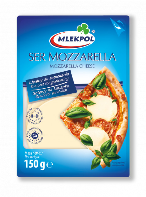 Teraz w ofercie SM Mlekpol ser mozzarella  dostępny jest także w wygodnych opakowaniach o gramaturze 150 g, fot. Mlekpol