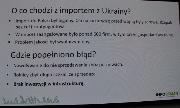 Slajd z prezentacji Mirosława Marciniaka na Polish Grain Day