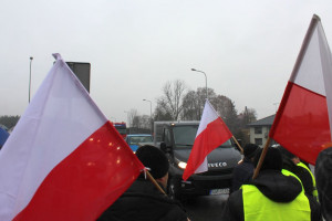 Rozpoczął się protest rolników w Dorohusku. Traktory znów stanęły przy granicy z Ukrainą