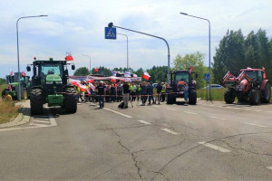 Trwa protest rolników w Dorohusku. Traktory znów stanęły przy granicy z Ukrainą