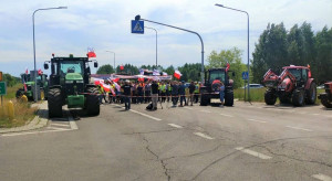 Trwa protest rolników w Dorohusku