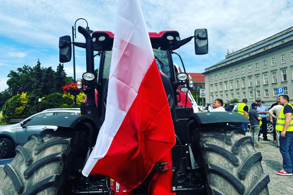 Rolnicy protestują w Nidzicy, fot. Marta Czech