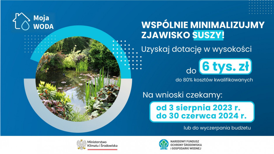 Minimalna kwota dofinansowania Moja Woda wyniesie 1600 zł zaś maksymalna 6 tys. zł. Dofinansowaniem nie zostaną objęte inwestycje zakończone przed 1 stycznia 2023 r. Źródło: MKiŚ