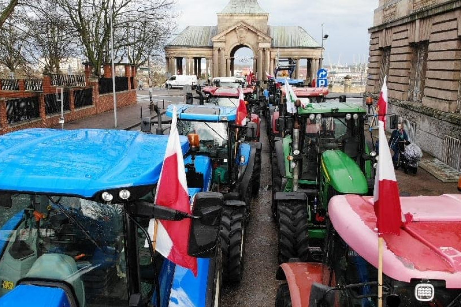Rolnicy protestują w zachodniopomorskim, fot. Ł. Buchajczyk