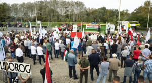 Węgierscy rolnicy protestowali przy granicy z Ukrainą