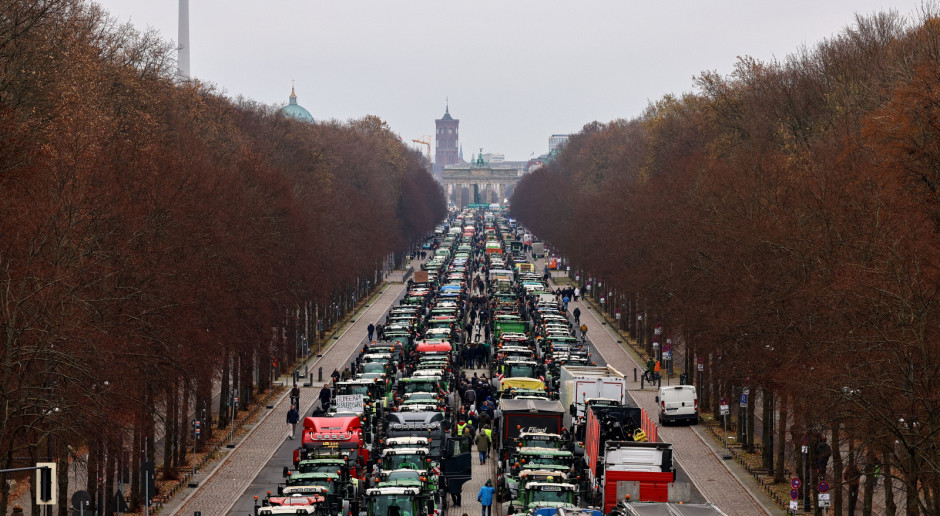 Protest rolników w Berlinie. Nastroje były gorące. AKTUALIZACJA