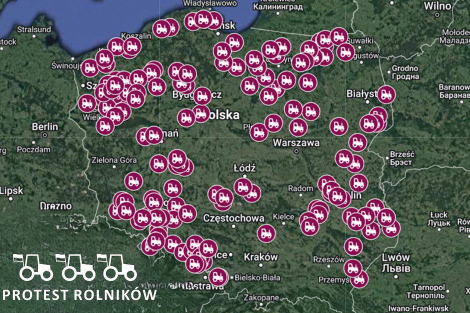 Ogólnopolski protest rolników. Ponad 150 punktów strajkowych w całym ...