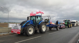 Farmers blocked the S7 national road in Nowy Dwór Gdański