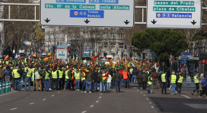 Farmers back in Madrid.  The Spanish do not give up in agricultural protests