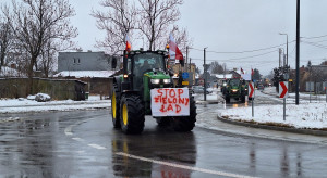 Agricultural road blockade near Płońsk