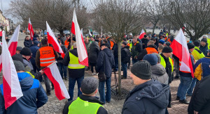 Biała Podlaska. Protest rolników i traktory w mieście