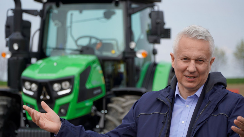 Stanisław Gozdek during the presentation of the Deutz-Fahr 5 Keyline tractor, photo: K.Pawłowski
