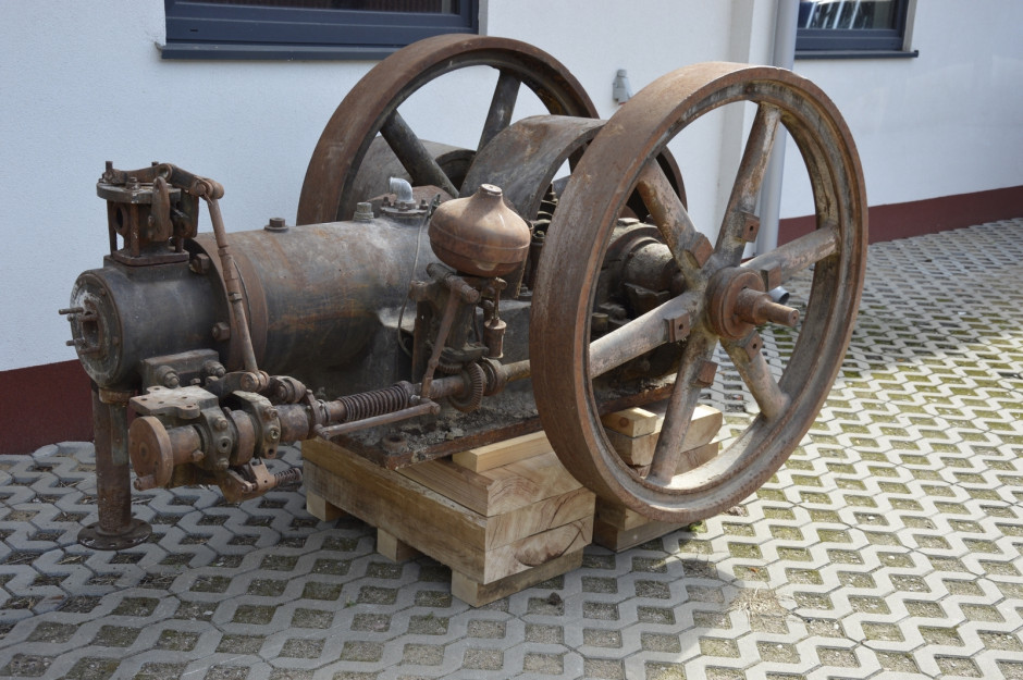 Tak wyglądał silnik po przybyciu do Ciechanowca Fot. Materiały prasowe / Muzeum Rolnictwa im. ks. Krzysztofa Kluka w Ciechanowcu